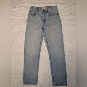Everlane The Cheeky Straight Leg Crop Jeans in Light Blue Denim Size 26